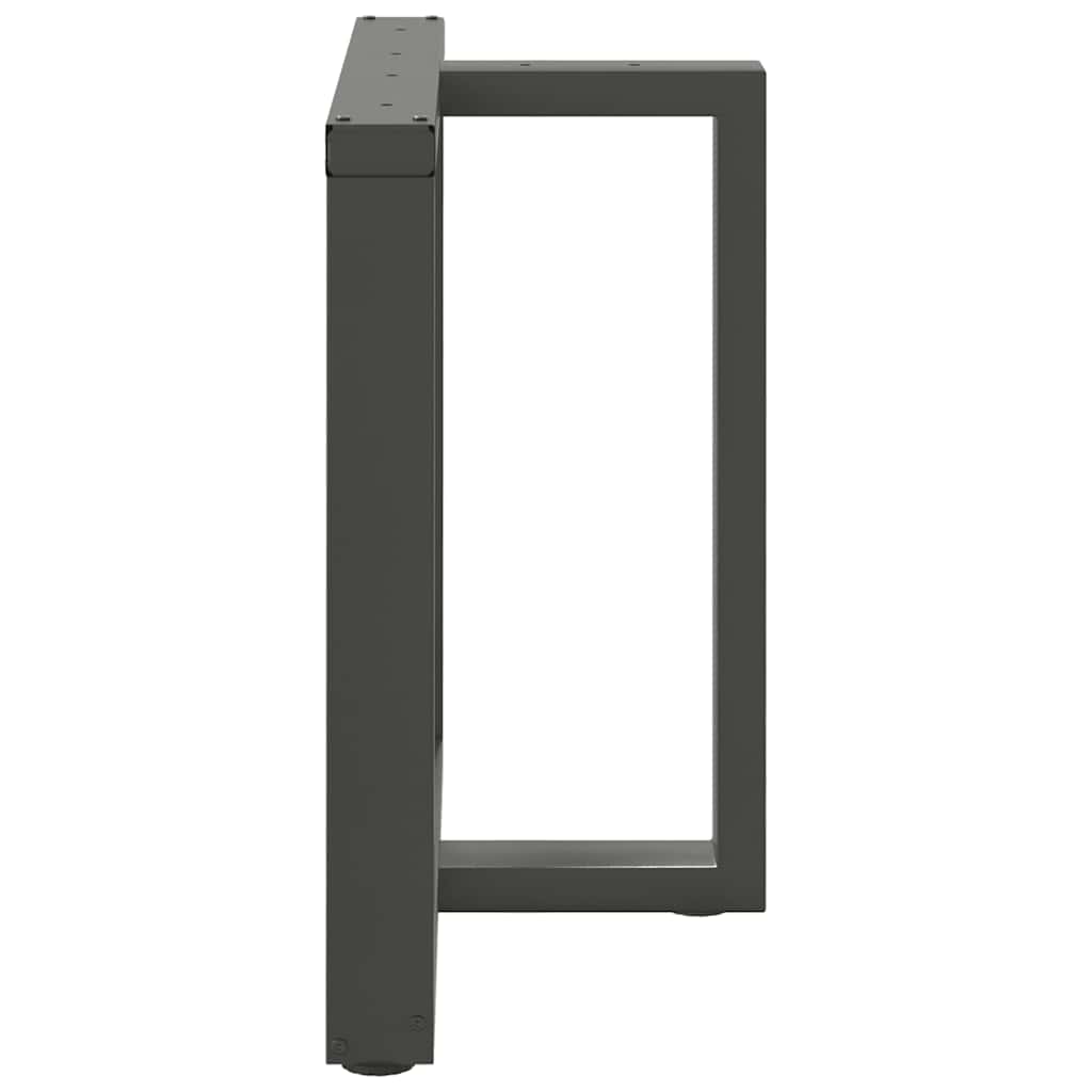 Πόδια Τραπεζαρίας σε Σχήμα Τ, 2 τεμ. Ανθρακί 80x35x(72-73) εκ. Ατσάλι