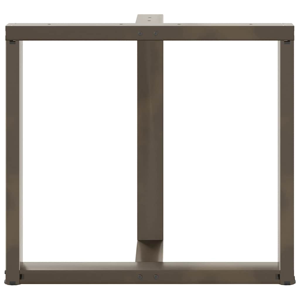 Πόδια Τραπεζαρίας σε Σχήμα Τ, 2 τεμ. Μαύρο 80x35x(72-73) εκ. Ατσάλι