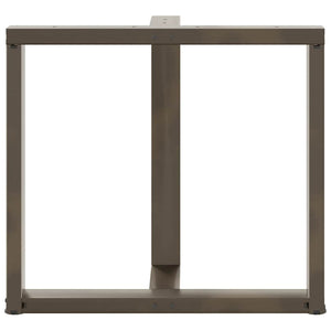 Πόδια Τραπεζαρίας σε Σχήμα Τ, 2 τεμ. Μαύρο 80x35x(72-73) εκ. Ατσάλι