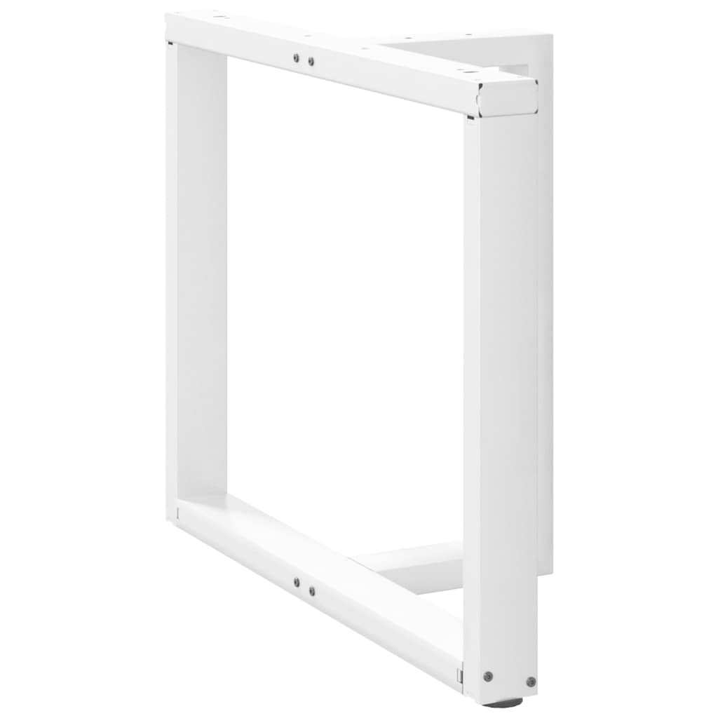 Πόδια Τραπεζαρίας σε Σχήμα Τ, 2 τεμ. Λευκά 90x35x(72-73) εκ. Ατσάλι