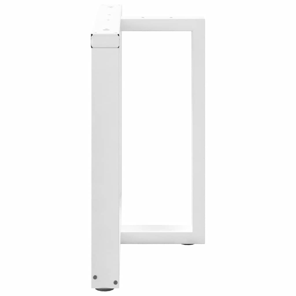 Πόδια Τραπεζαρίας σε Σχήμα Τ, 2 τεμ. Λευκά 90x35x(72-73) εκ. Ατσάλι