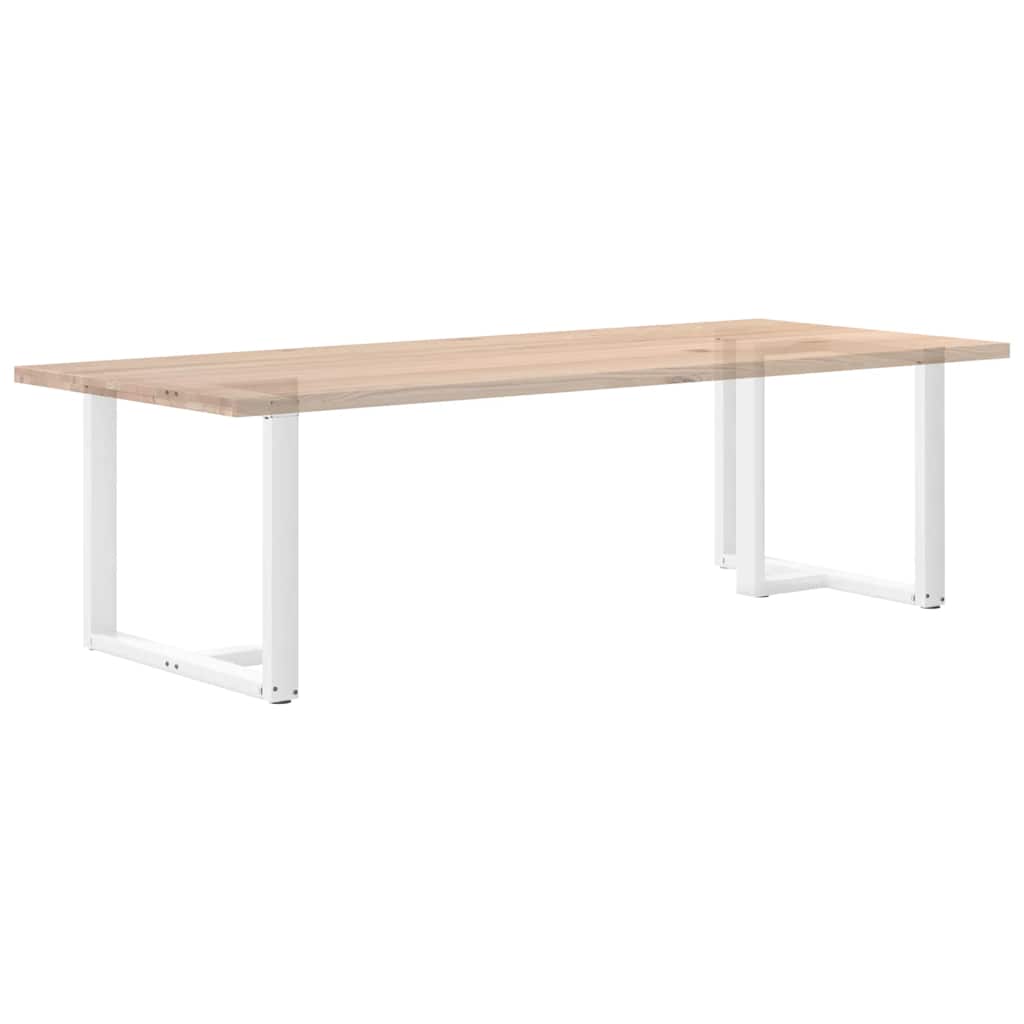 Πόδια Τραπεζαρίας σε Σχήμα Τ, 2 τεμ. Λευκά 90x35x(72-73) εκ. Ατσάλι