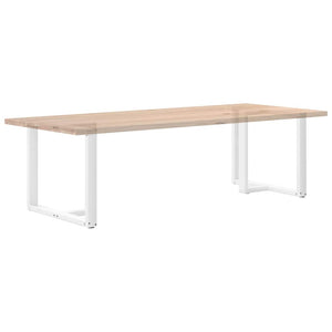 Πόδια Τραπεζαρίας σε Σχήμα Τ, 2 τεμ. Λευκά 90x35x(72-73) εκ. Ατσάλι