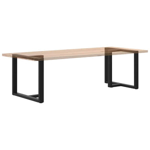 Πόδια Τραπεζαρίας σε Σχήμα Τ, 2 τεμ. Μαύρο 100x35x(72-73) εκ. Ατσάλι