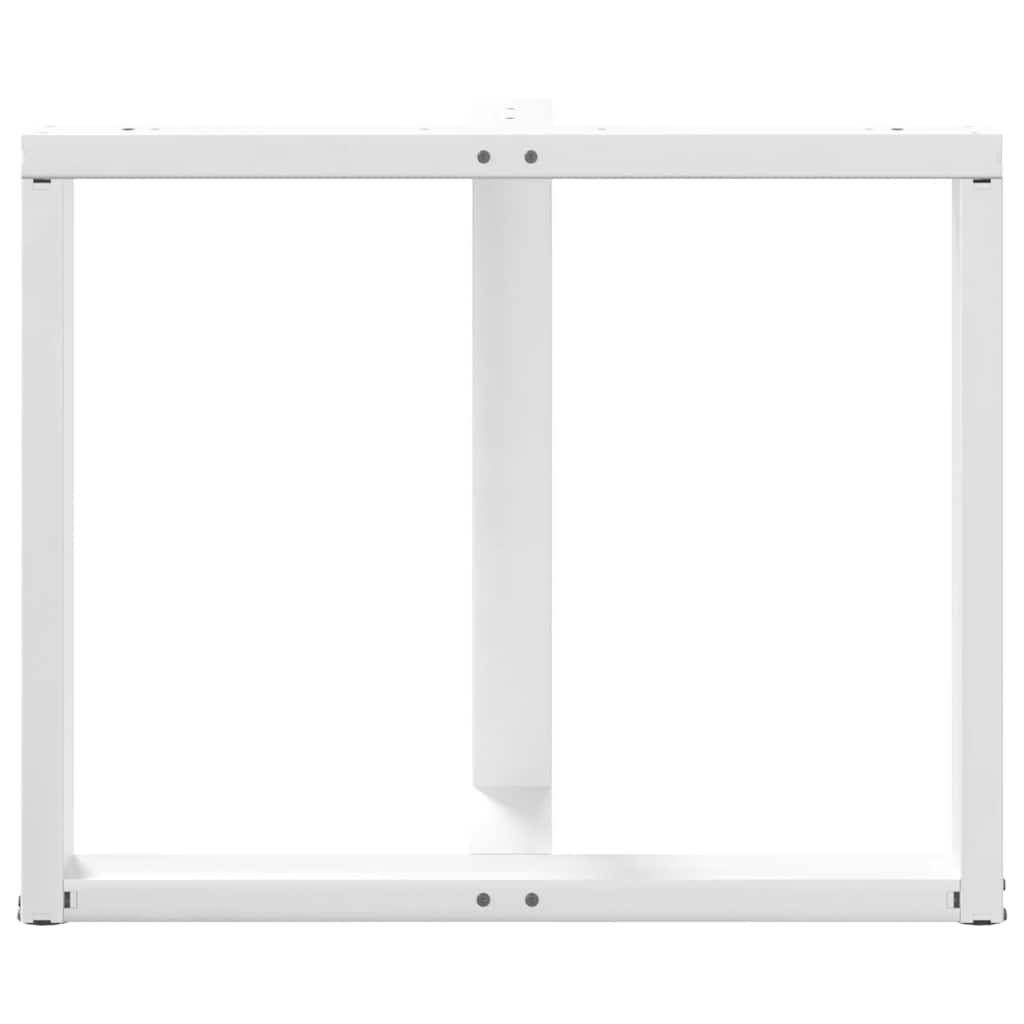 Πόδια Τραπεζαρίας σε Σχήμα Τ, 2 τεμ. Λευκά 100x35x(72-73) εκ. Ατσάλι