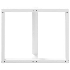Πόδια Τραπεζαρίας σε Σχήμα Τ, 2 τεμ. Λευκά 100x35x(72-73) εκ. Ατσάλι