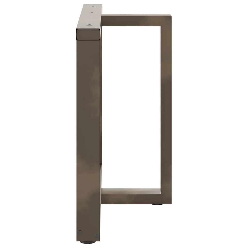 Πόδια Τραπεζαρίας σε Σχήμα Τ, 2 τεμ. Μαύρο 100x35x(72-73) εκ. Ατσάλι