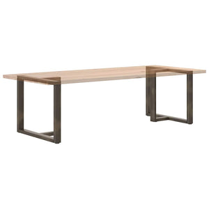 Πόδια Τραπεζαρίας σε Σχήμα Τ, 2 τεμ. Μαύρο 100x35x(72-73) εκ. Ατσάλι