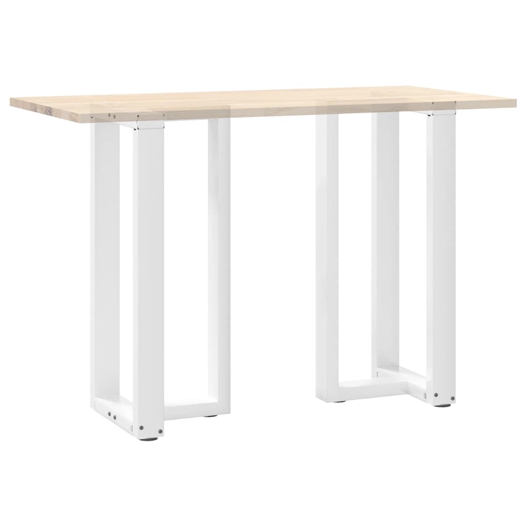 Πόδια Τραπεζιού Μπαρ σε Σχήμα Τ, 2 τεμ. Λευκά 50x35x(90-91) εκ. Ατσάλι