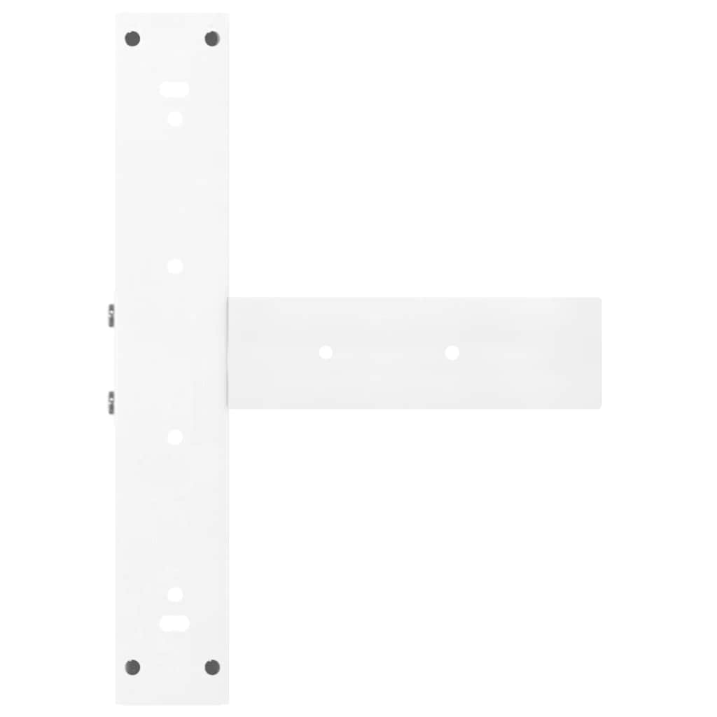 Πόδια Τραπεζιού Μπαρ σε Σχήμα Τ, 2 τεμ. Λευκά 50x35x(100-101) εκ. Ατσάλι