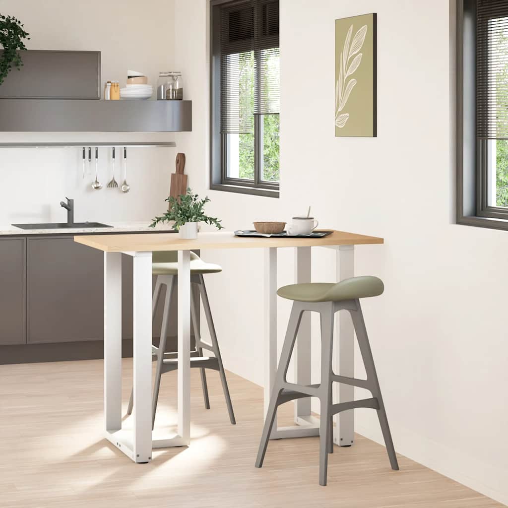 Πόδια Τραπεζιού Μπαρ σε Σχήμα Τ, 2 τεμ. Λευκά 60x35x(100-101) εκ. Ατσάλι