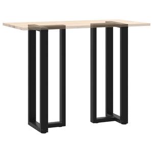 Πόδια Τραπεζιού Μπαρ σε Σχήμα Τ, 2 τεμ. Μαύρο, Ατσάλι 40x35x(110-111) εκ.