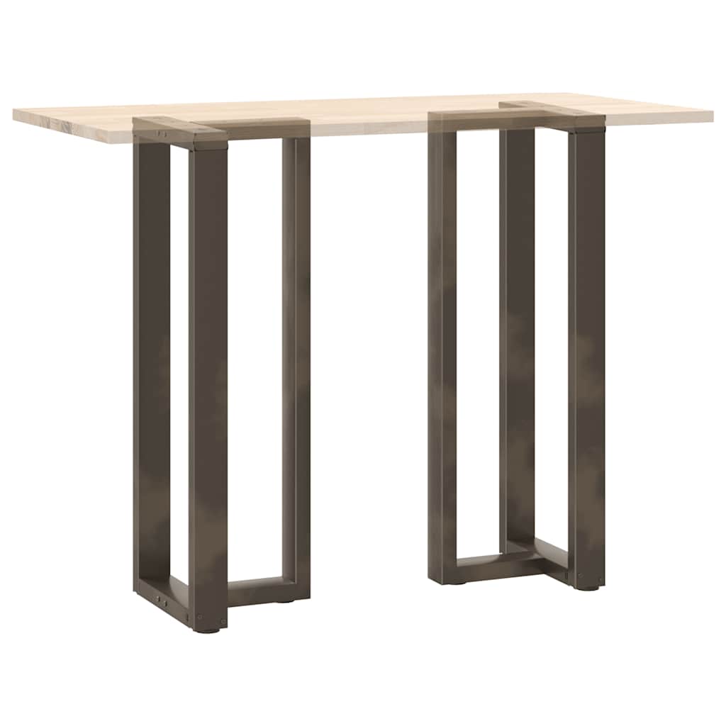 Πόδια Τραπεζιού Μπαρ σε Σχήμα Τ, 2 τεμ. Μαύρο, Ατσάλι 50x35x(110-111) εκ.