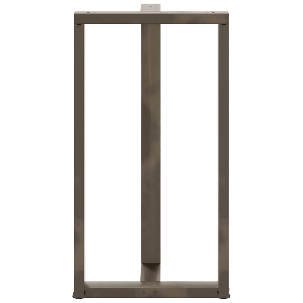 Πόδια Τραπεζιού Μπαρ σε Σχήμα Τ, 2 τεμ. Μαύρο 60x35x(110-111) εκ. Ατσάλι