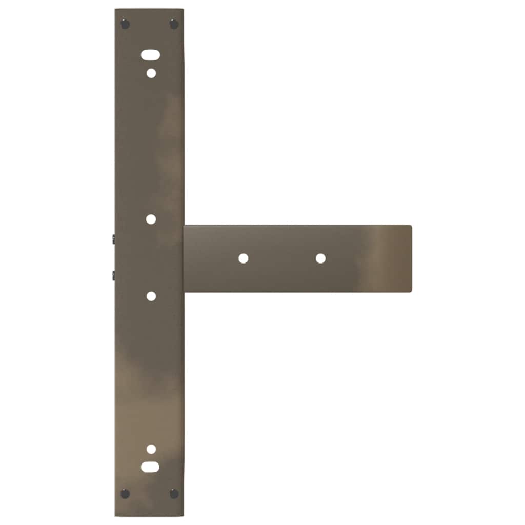 Πόδια Τραπεζιού Μπαρ σε Σχήμα Τ, 2 τεμ. Μαύρο 60x35x(110-111) εκ. Ατσάλι