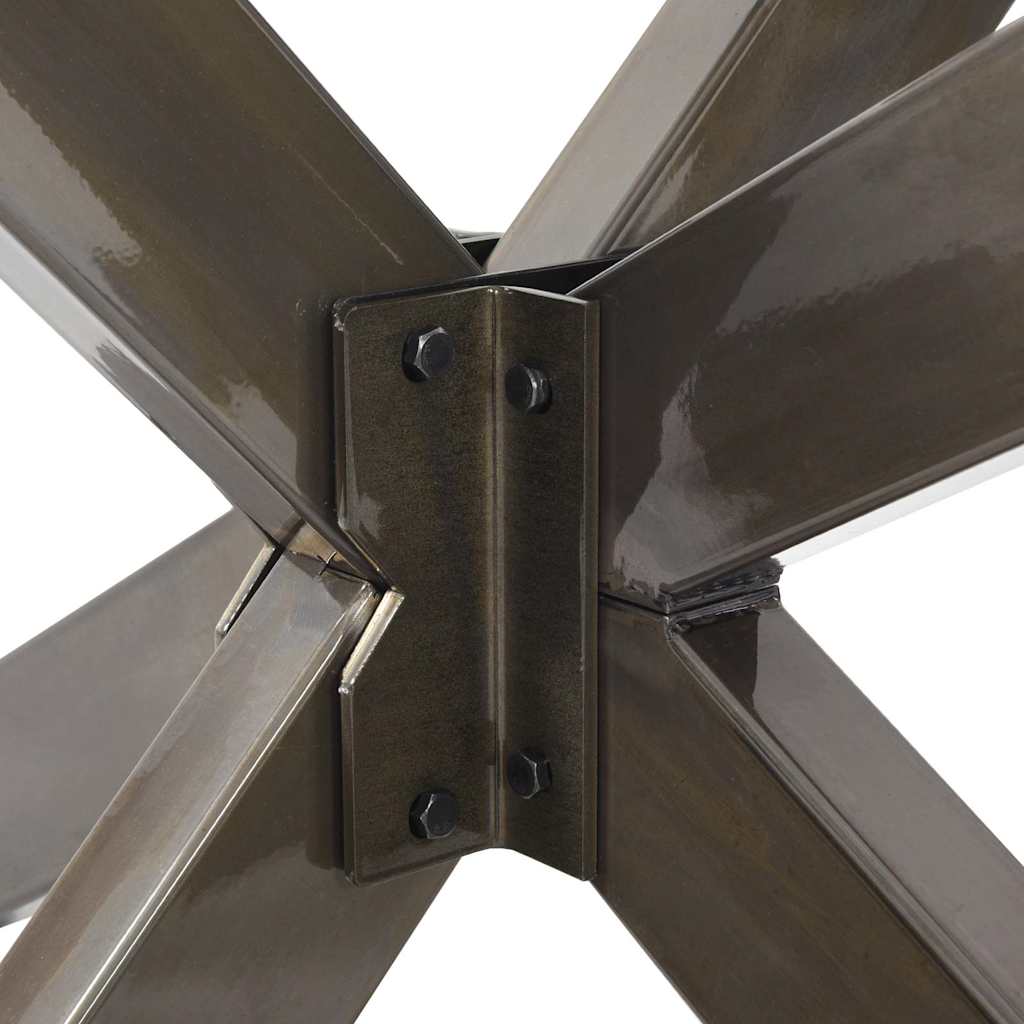 Τραπεζάκι Σαλονιού με Πόδια σε Σχήμα Αράχνης Μαύρο 98 x 58 x (42-43) εκ. Ατσάλι