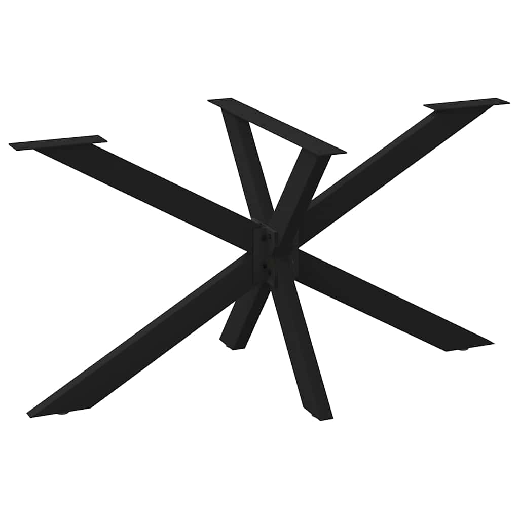 Τραπεζαρία με Πόδια σε Σχήμα Αράχνης Μαύρο 150x78x(72-73) εκ. Ατσάλι - Pakobazaar