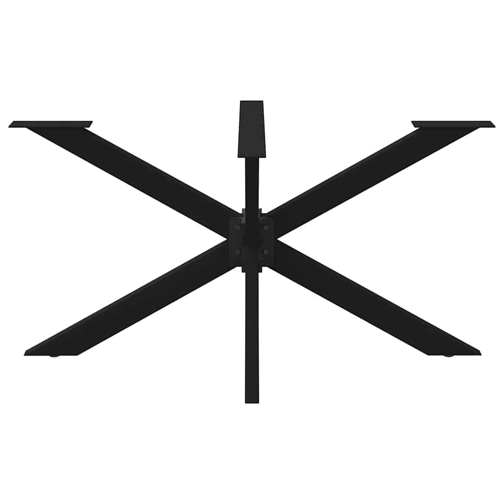 Τραπεζαρία με Πόδια σε Σχήμα Αράχνης Μαύρο 150x78x(72-73) εκ. Ατσάλι - Pakobazaar