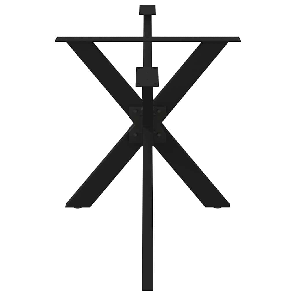 Τραπεζαρία με Πόδια σε Σχήμα Αράχνης Μαύρο 150x78x(72-73) εκ. Ατσάλι - Pakobazaar