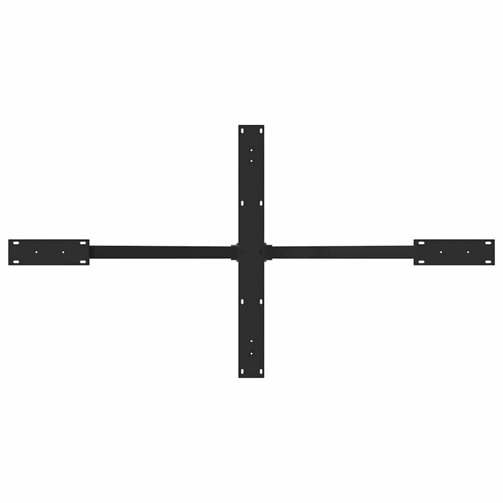 Τραπεζαρία με Πόδια σε Σχήμα Αράχνης Μαύρο 150x78x(72-73) εκ. Ατσάλι - Pakobazaar