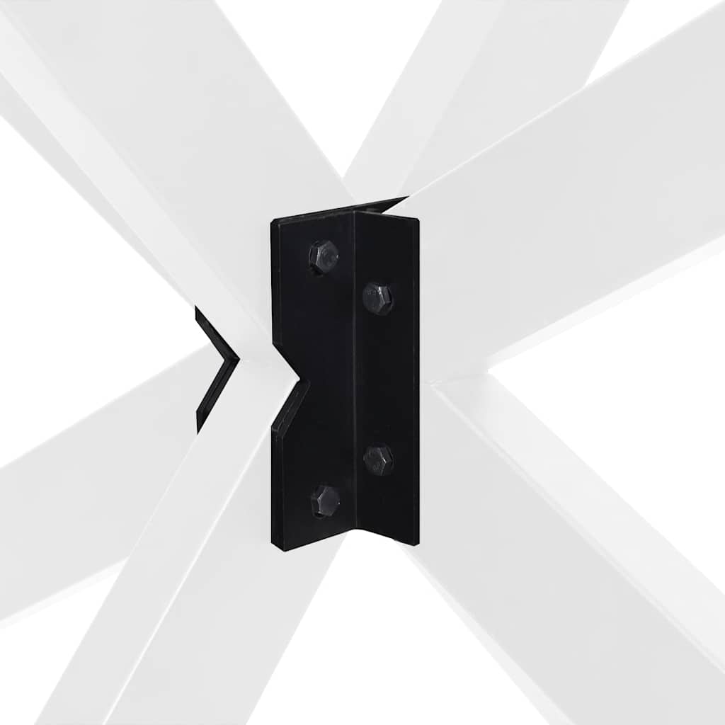 Τραπεζαρία με Πόδια σε Σχήμα Αράχνης Λευκό 150x78x(72-73) εκ. Ατσάλι - Pakobazaar