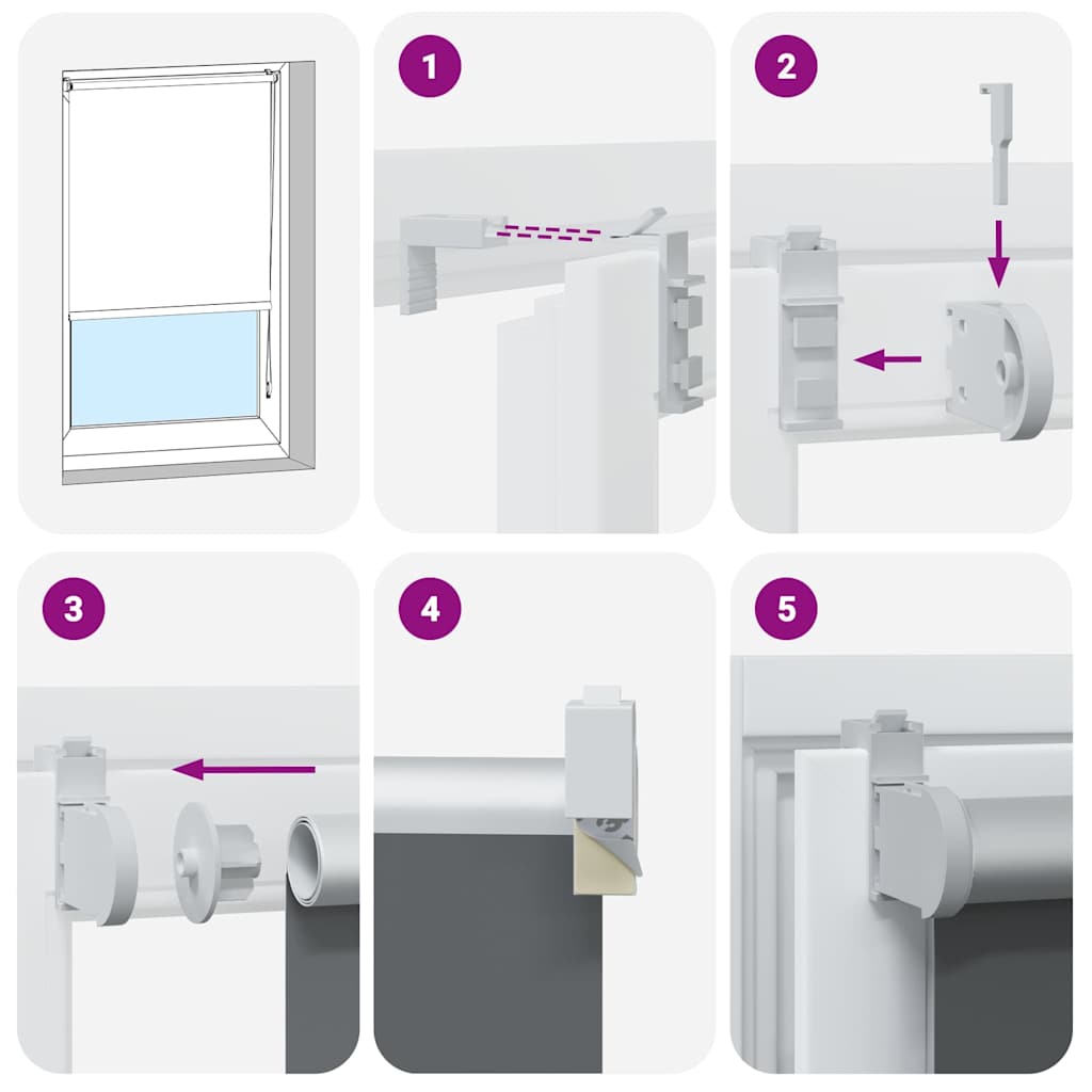 Roller Blind Blackout Μπεζ 135x130 cm Πλάτος υφάσματος 131,6cm