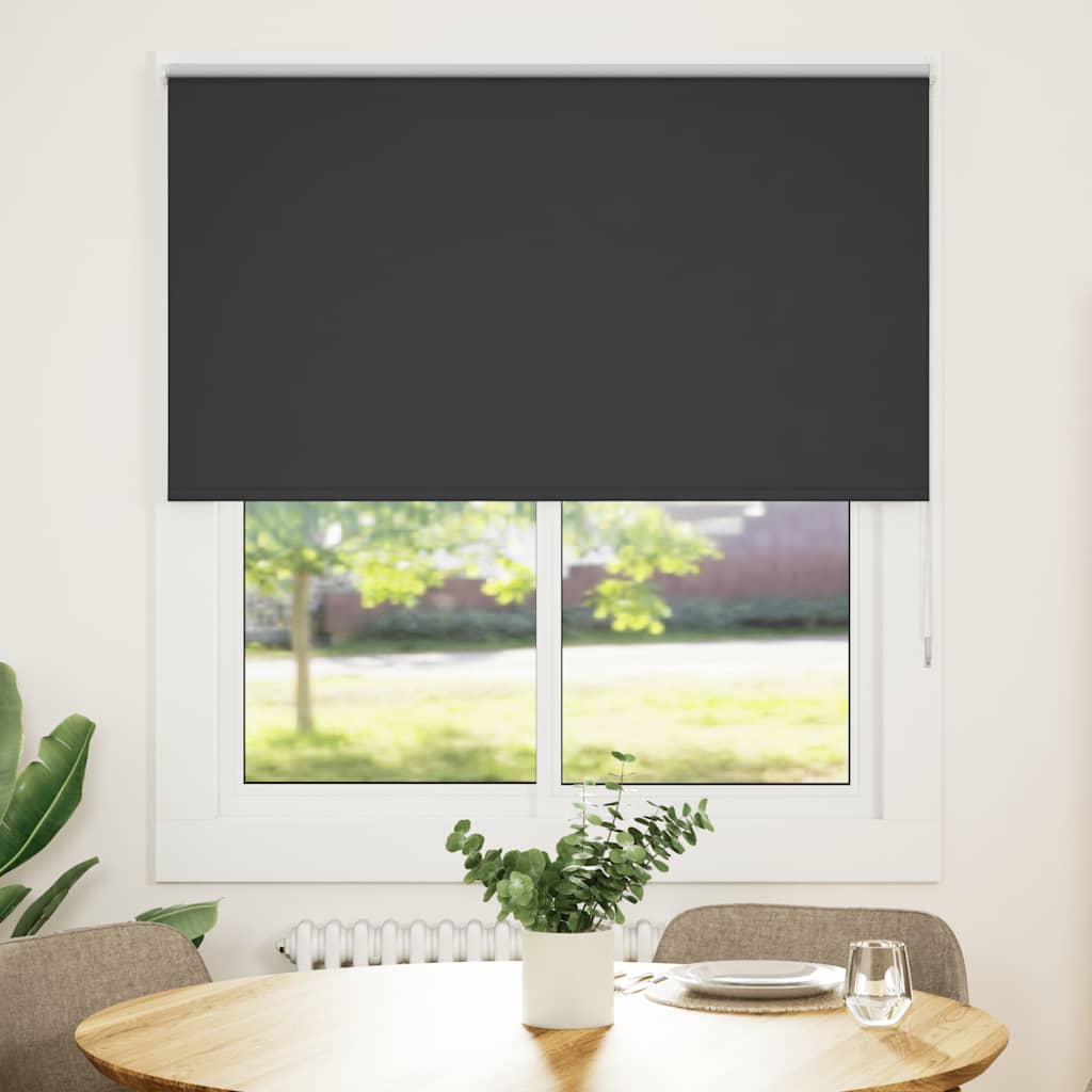 Roller Blind Blackout Μαύρο 130x150 cm Πλάτος υφάσματος 126,6cm