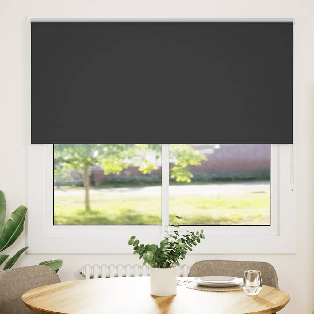 Roller Blind Blackout Μαύρο 160x150 cm Πλάτος υφάσματος 156,6cm - Pakobazaar