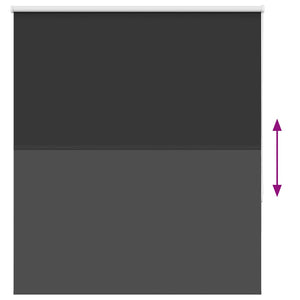 Roller Blind Blackout Μαύρο 140x175 cm Πλάτος υφάσματος 136,6cm