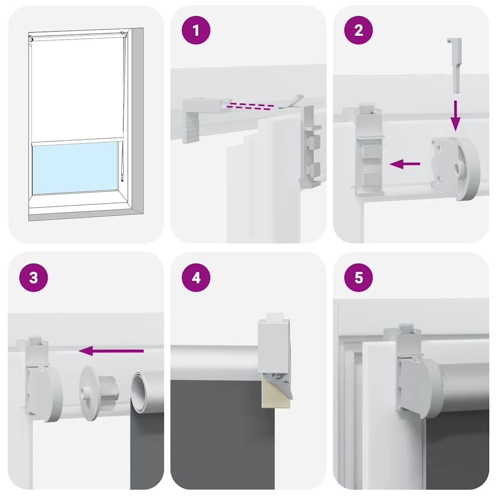 Roller Blind Blackout Μαύρο 145x175 cm Πλάτος υφάσματος 141,6cm
