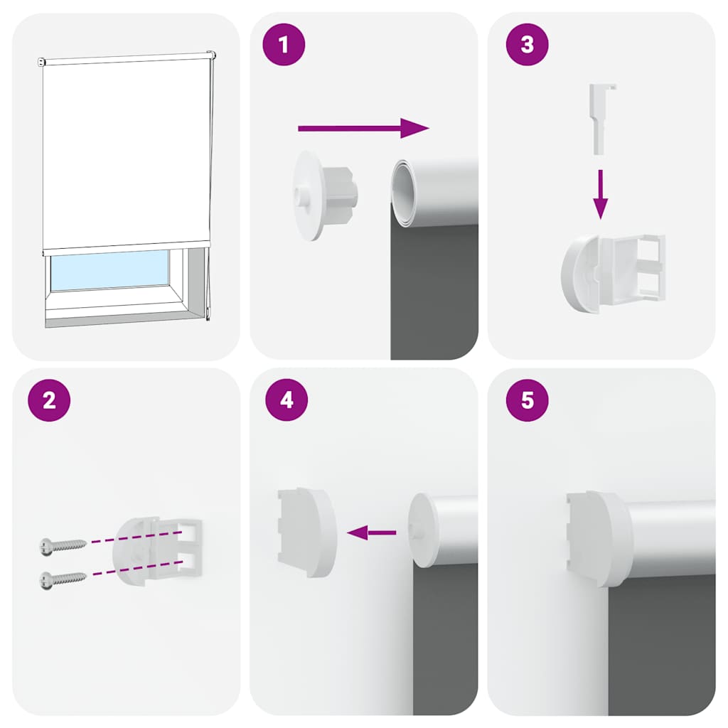 Roller Blind Blackout Μαύρο 150x175 cm Πλάτος υφάσματος 146,6cm - Pakobazaar