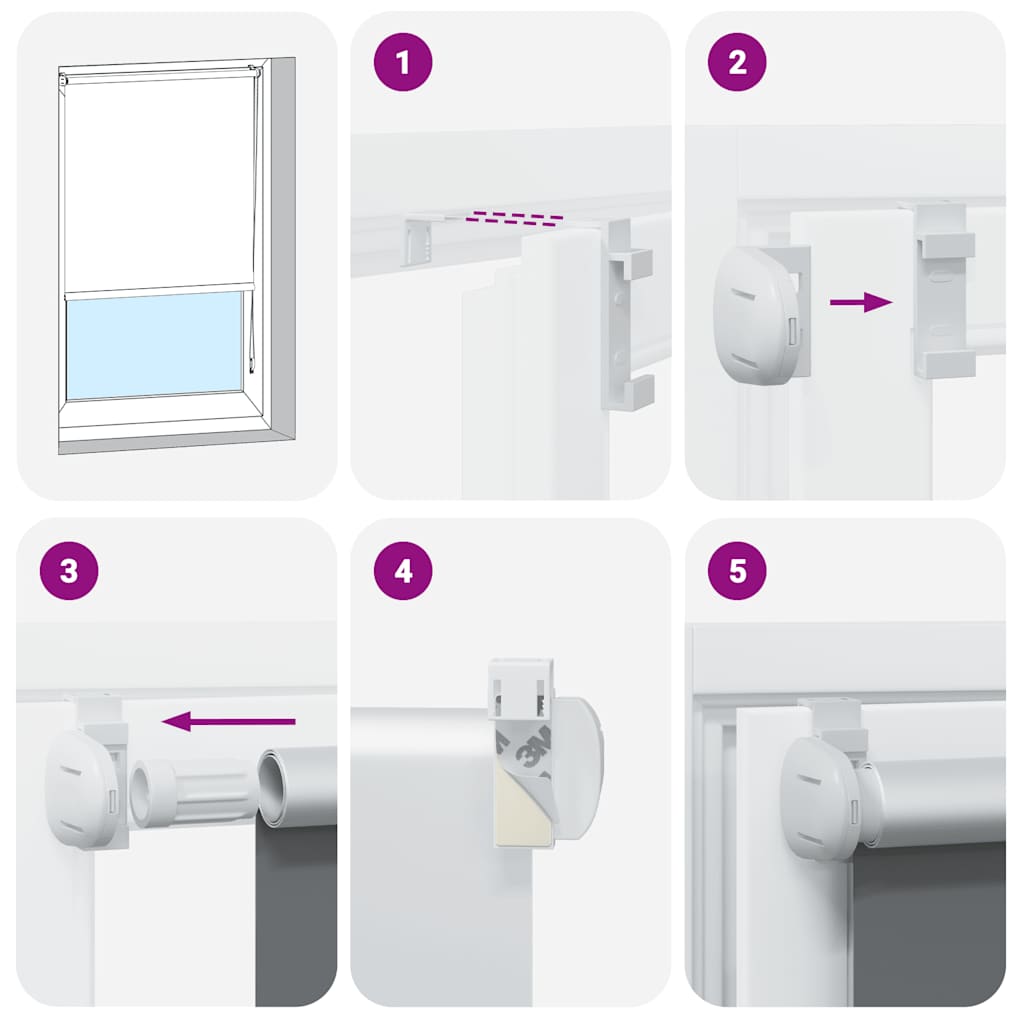 Roller Blind Blackout Μαύρο 50x210 cm Πλάτος υφάσματος 45,7 cm - Pakobazaar