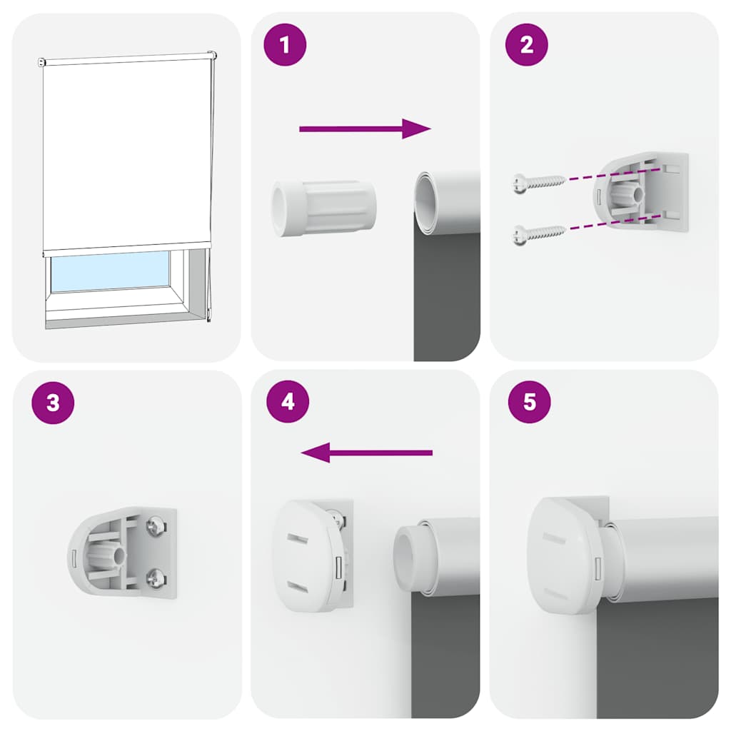 Roller Blind Blackout Μαύρο 50x210 cm Πλάτος υφάσματος 45,7 cm - Pakobazaar