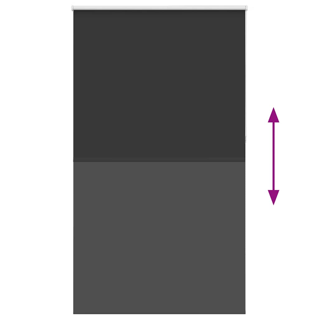 Roller Blind Blackout Μαύρο 130x230 cm Πλάτος υφάσματος 126,6cm