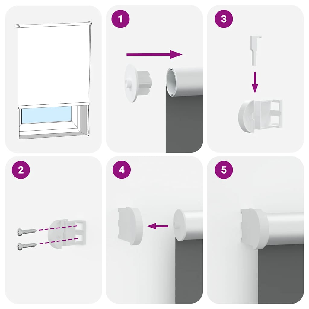 Roller Blind Blackout Μαύρο 165x230 cm Πλάτος υφάσματος 161,6cm - Pakobazaar