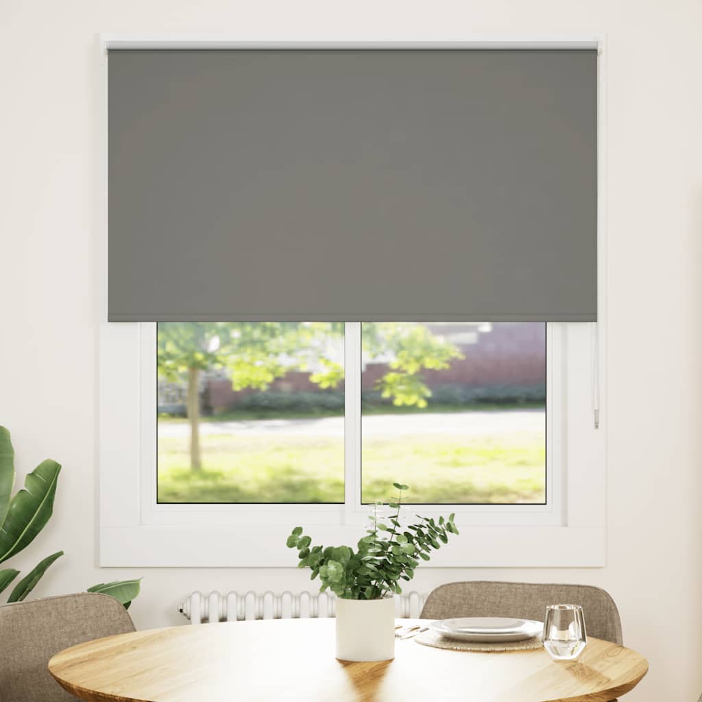 Roller Blind Blackout γκρί 130x130 cm Πλάτος υφάσματος 126,6cm