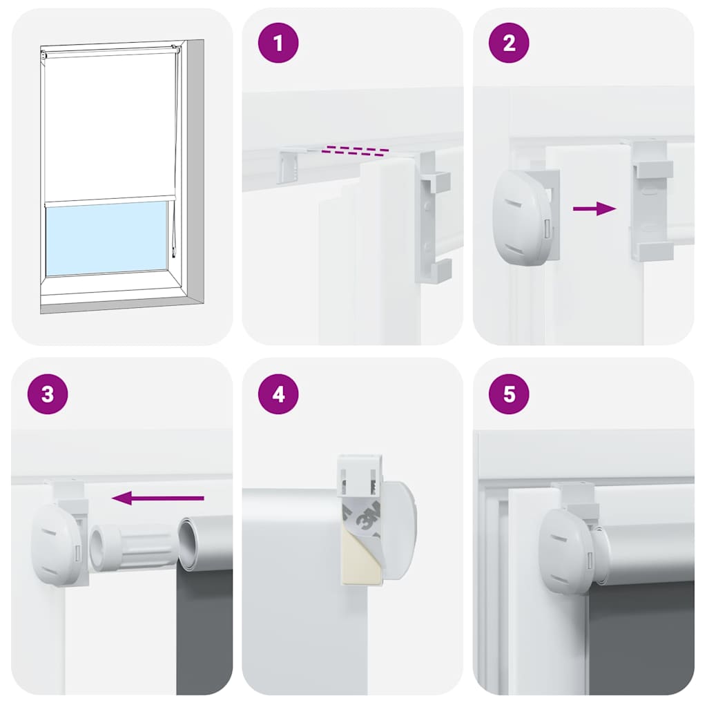 Roller Blind Blackout γκρί 45x175 cm Πλάτος υφάσματος 40,7 cm - Pakobazaar