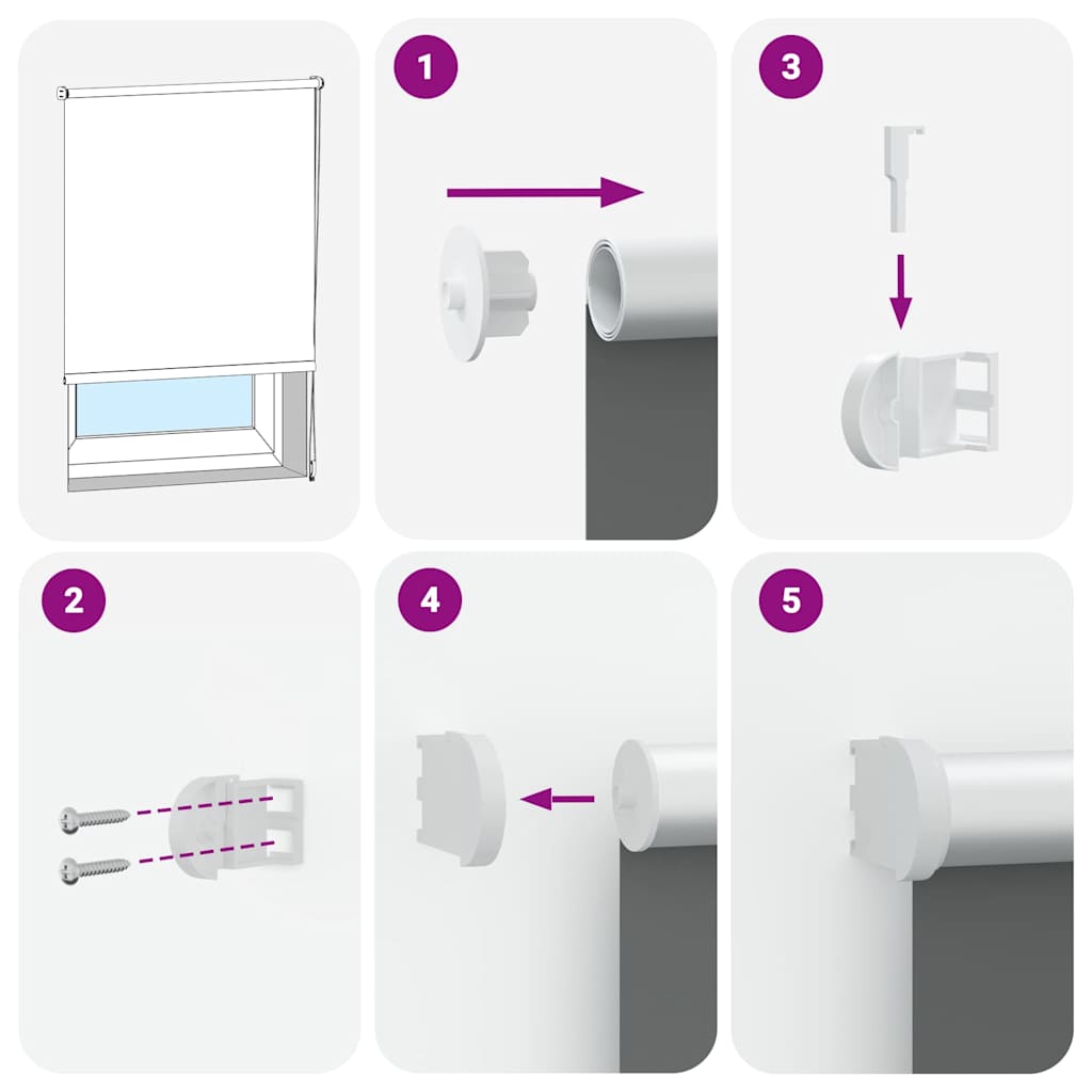 Roller Blind Blackout γκρί 140x175 cm Πλάτος υφάσματος 136,6cm