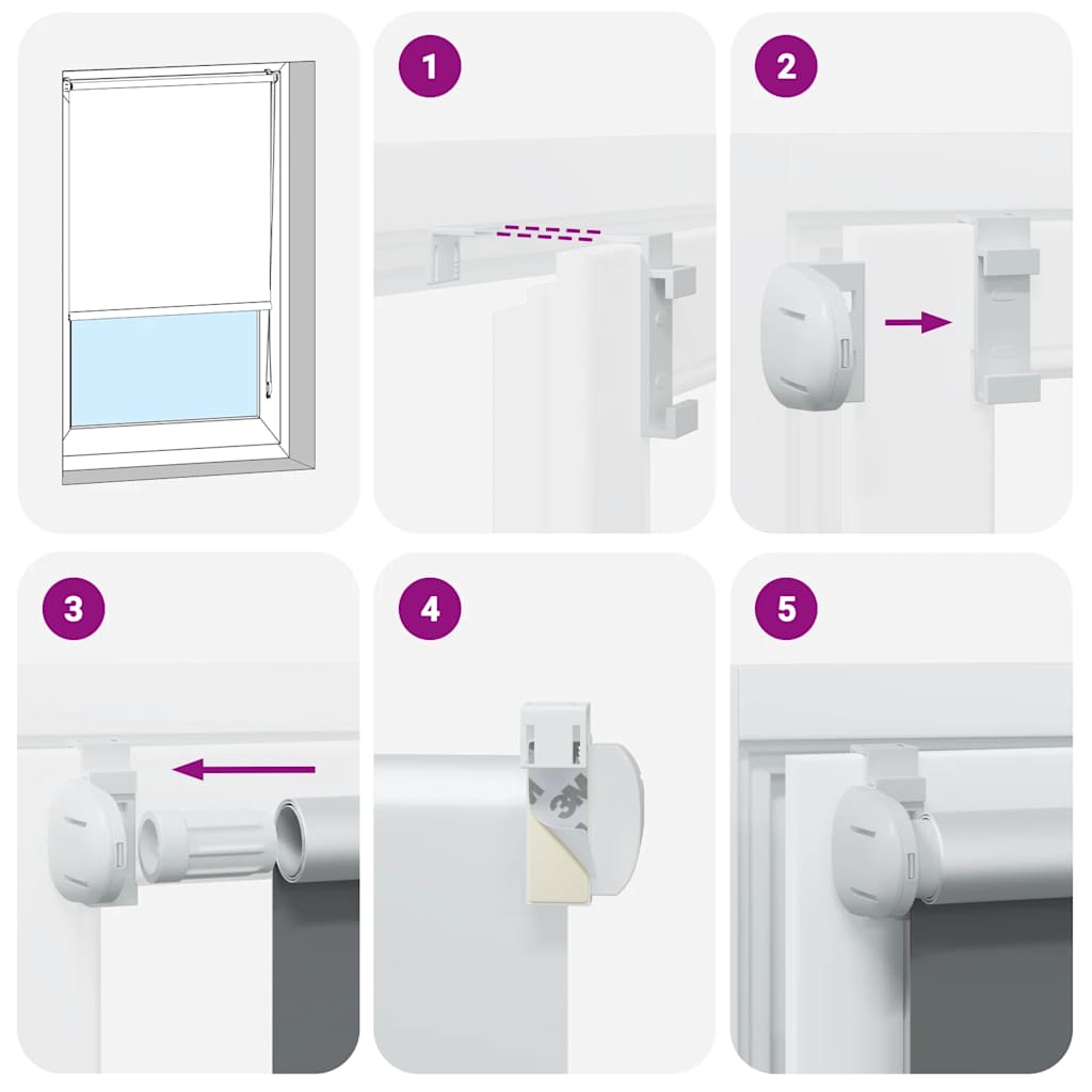 Roller Blind Blackout γκρί 45x230 cm Πλάτος υφάσματος 40,7 cm