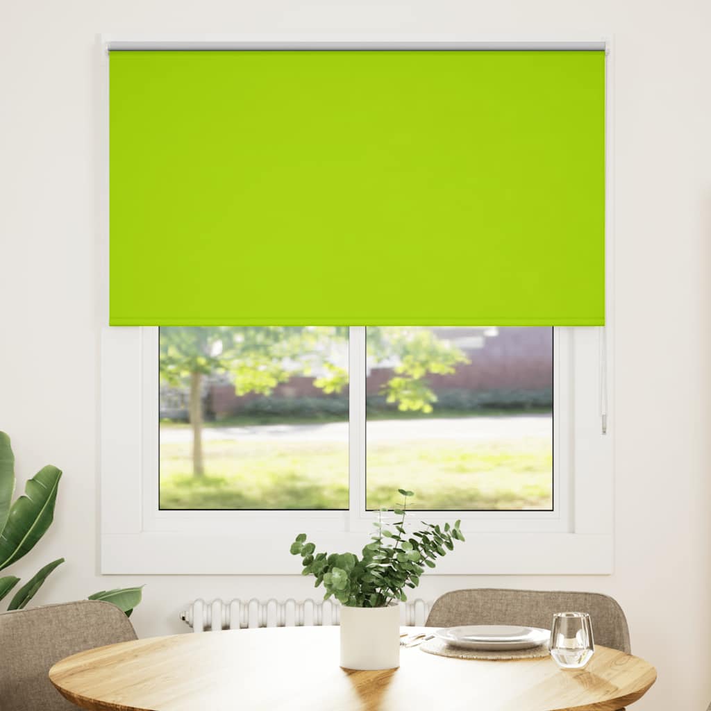 Roller Blind Blackout φύλλα πράσινα 130x150 cm Πλάτος υφάσματος