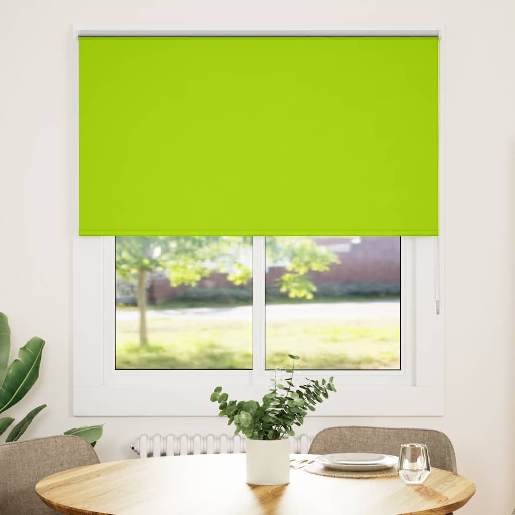 Roller Blind Blackout φύλλα πράσινα 135x150 cm Πλάτος υφάσματος