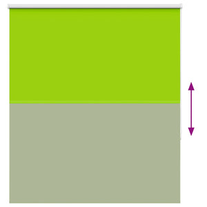 Roller Blind Blackout φύλλα πράσινα 135x150 cm Πλάτος υφάσματος