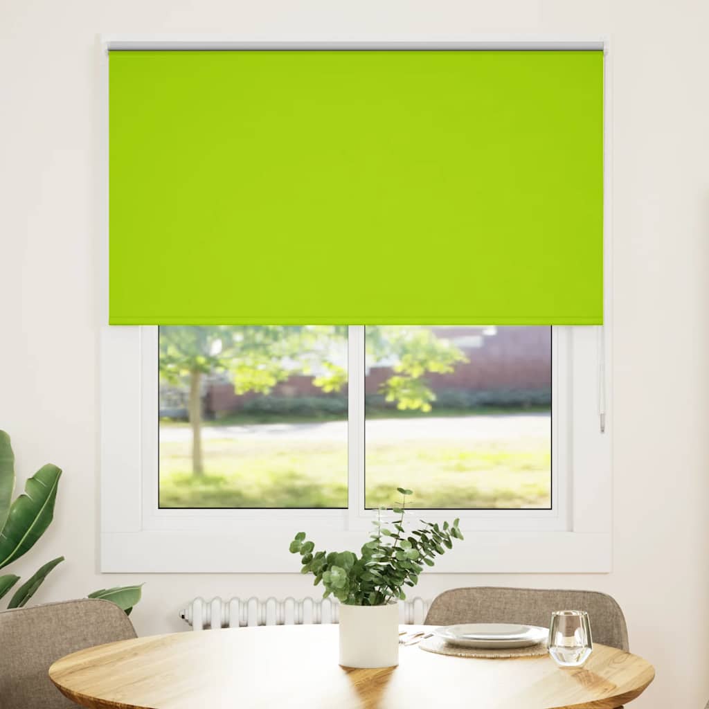 Roller Blind Blackout φύλλα πράσινα 140x150 cm Πλάτος υφάσματος