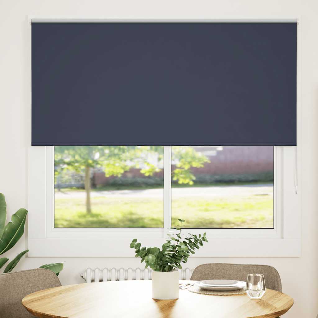 Στόρι Συσκότισης Θαλάσσιο 145x130 εκ. Πλάτος Υφάσματος 141,6 εκ. Πολυεστέρας - Pakobazaar