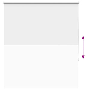 Ρολέρ Μπλακάουτ Λευκό 125x130 εκ. Πλάτος υφάσματος 121,6 εκ.