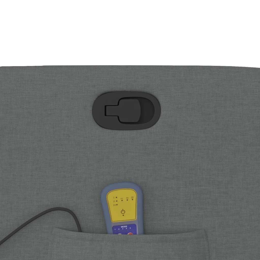 Πολυθρόνα Μασάζ με Ανακλινόμενη Πόρτα Σκούρο Γκρι Υφασμάτινη - Pakobazaar