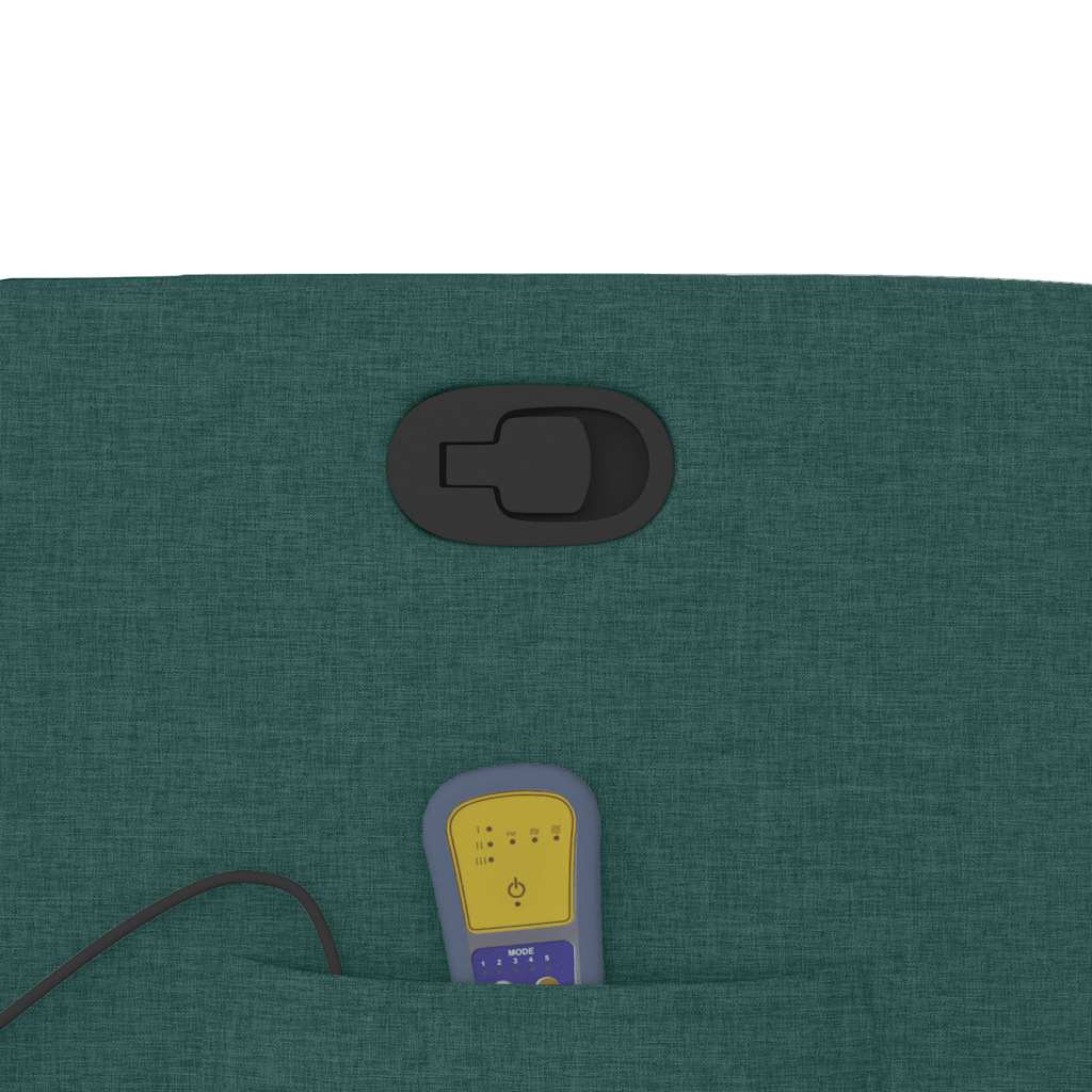 Πολυθρόνα Μασάζ Ανακλινόμενη Σκούρο Πράσινο Υφασμάτινη - Pakobazaar