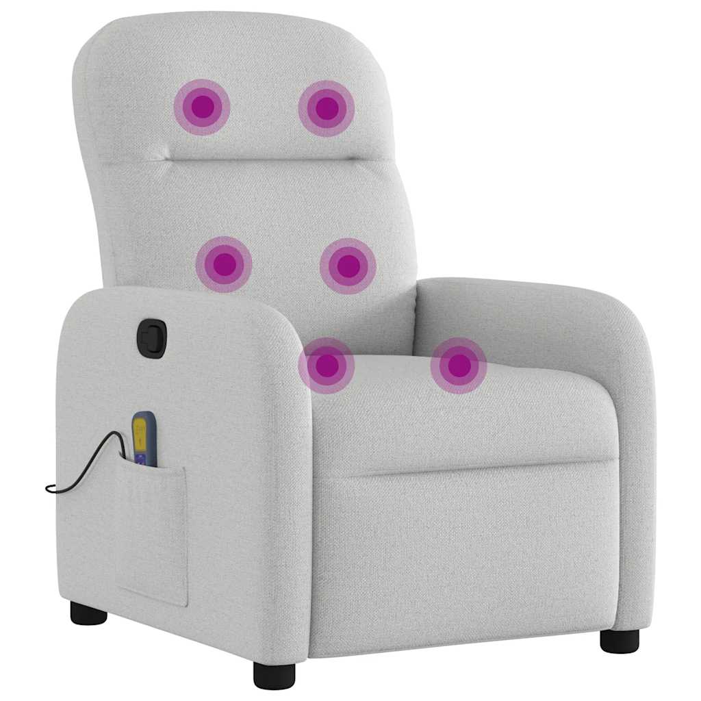 καρέκλα ανάκλισης μασάζ Cloud Grey Fabric - Pakobazaar