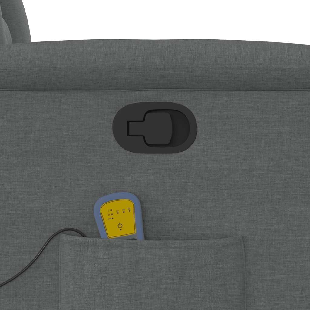 Πολυθρόνα Μασάζ με Ανακλινόμενη Πόρτα Σκούρο Γκρι Υφασμάτινη - Pakobazaar