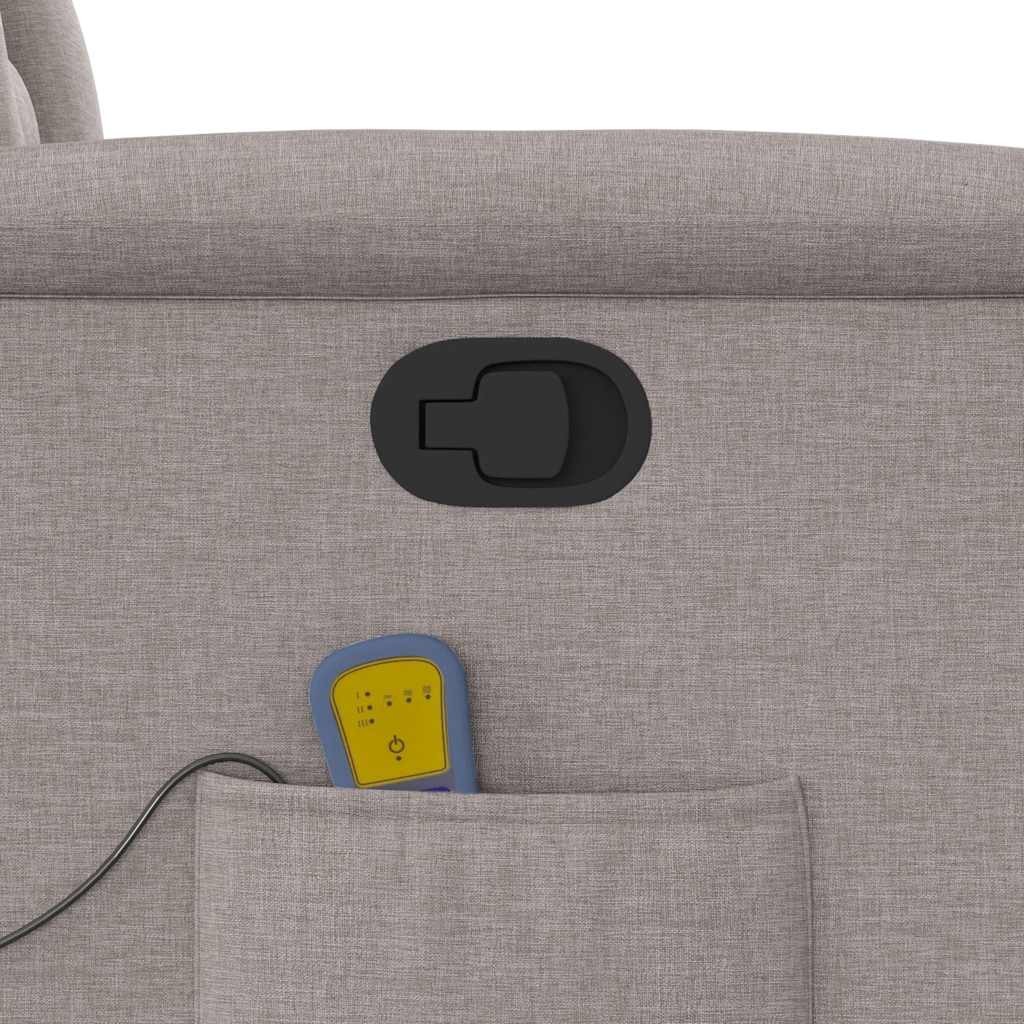 Πολυθρόνα Μασάζ Ανακλινόμενη Taupe Υφασμάτινη - Pakobazaar